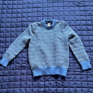 Crewcuts Navy and White Patterned Sweater